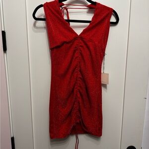Superdown Sparkling Red Mini Dress